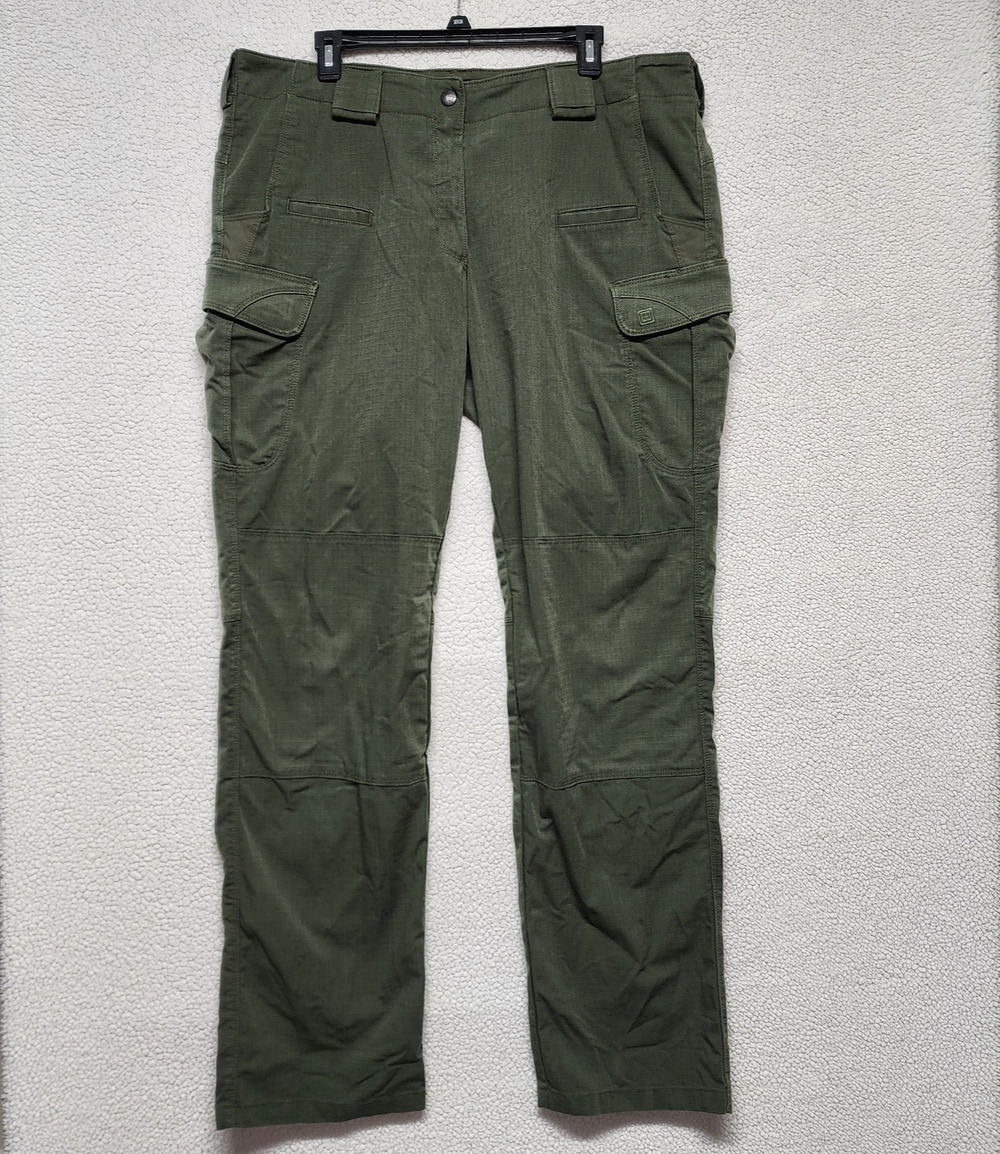 5.11 Tactical Womens Stryke Pants Size 18 Long TDU Green Cargo Ripstop Workwear